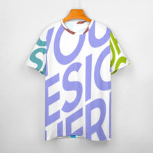 Cargar imagen en el visor de la galería, Camiseta algodón puro estampado manga corta para hombre ay001 Personalizada con Impresión Completa de múltiples imágenes con Foto Logo Patrón Texto