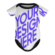 Cargar imagen en el visor de la galería, Peleles de bebé con botones 349P para niños y niñas personalizado con patrón foto texto (impresión de imagen única)