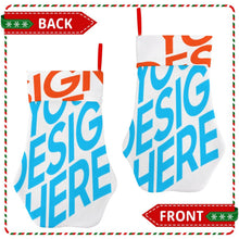 Cargar imagen en el visor de la galería, Decoración de Navidad calcetín navideño con forma de pata de perro personalizado con patrón foto texto