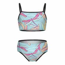 Cargar imagen en el visor de la galería, Traje de baño / Bañador de dos piezas de natación para niñas NT009 Personalizado con Impresión Completa con Foto Logo Patrón Texto