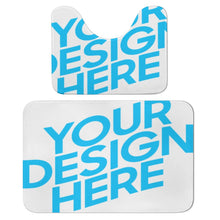 Cargar imagen en el visor de la galería, Conjunto de dos piezas de alfombrillas de terciopelo coral Alfombra Suave Absorbente JJ0519177 Personalizado con impresión completa de una imagen con Foto Logo Patrón Texto