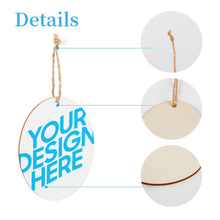 Cargar imagen en el visor de la galería, Etiqueta colgante ovalada de madera 10 piezas para decoración del hogar fiesta Pascua GY0903846 Personalizada con Foto Logo Patrón Texto