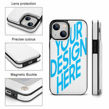 Cargar imagen en el visor de la galería, Fundas para Apple 13 con tapa Bolsillo de tarjeta de cuero Compatible con iPhone13 mini iPhone 13 Pro Max 3C0705096 Personalizado Personalizada con Foto, Texto o Logo