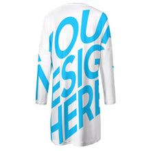 Cargar imagen en el visor de la galería, Sudadera sin capucha manga larga con cuello redondo bolsillo grande para mujer A072 Personalizada con Impresión Completa de una imagen con Foto Logo Patrón Texto