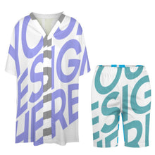 Cargar imagen en el visor de la galería, Camisa / Blusa / Camisola Conjunto de dos piezas manga de murciélago escote en V para mujer OTZ Personalizada con Impresión Completa de múltiples imágenes con Foto Logo Patrón Texto