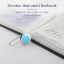 Cargar imagen en el visor de la galería, Marcapáginas de metal Marcadores de arte acero inoxidable libro regalos para niñas, niños y lectores BG1613011 Personalizado con Foto, Texto o Logo