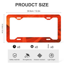 Cargar imagen en el visor de la galería, Marco de placa de matrícula cuatro agujeros planos (un par) Marco de aluminio mate para matrícula QC1101014 Personalizado Personalizada con Foto, Texto o Logo