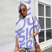 Cargar imagen en el visor de la galería, Sudadera con Capucha con Oreja Animal Suelta de Manga 3/4 para Mujer SDS004 Personalizada Impresion Completa de Una Imagen con Foto Logo Patrón Texto