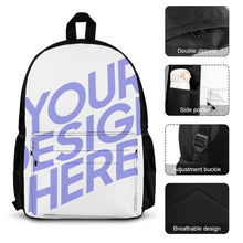Cargar imagen en el visor de la galería, Mochila Grande Capacidad para Escuela Trabajo para Adultos Niños Estudiantes XB0604116 Personalizada Impresion Completa de Una Imagen con Foto Logo Patrón Texto
