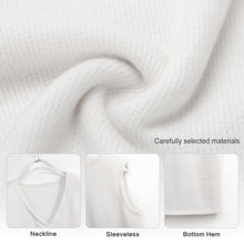 Cargar imagen en el visor de la galería, Chaleco de Punto Suéter Jersey sin Mangas cuello profundo V de Moda para mujer MY05 Personalizado con Impresión Completa de múltiples imágenes con Foto Logo Patrón Texto