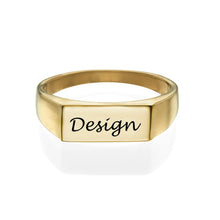 Cargar imagen en el visor de la galería, Anillo de Firma Grabado en Cobre J0018 Personalizado con Texto Nombre Letras