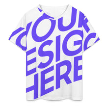 Cargar imagen en el visor de la galería, Camisetas de manga corta con cuello en V para hombre J66T personalizado con patrón foto texto (impresión de imagen única)