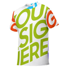 Cargar imagen en el visor de la galería, Camiseta de manga corta con estampado completo para niños y niñas personalizado con patrón foto texto (impresión de imágenes múltiples)