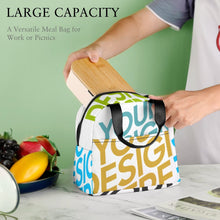 Cargar imagen en el visor de la galería, Bolsa de Almuerzo con Bolsillo / Bolso de Comida Térmico para Oficina Escuela Picnic XB0602048 Personalizada Impresion Completa de Múltiples Imágenes con Foto Logo Patrón Texto