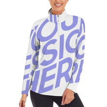 Cargar imagen en el visor de la galería, Chaqueta Deportivo / Top Deportivo de Yoga Manga Larga con Cremallera para Deporte Correr para Mujer SDS007 Personalizada con Impresión Completa de Una Imágenes con Foto Logo Patrón Texto