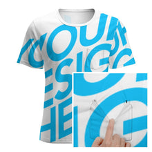 Cargar imagen en el visor de la galería, Camiseta de manga corta con bolsillo cuello redondo para hombre NTREV2 Personalizada con Impresión Completa de una imagen con Foto Logo Patrón Texto