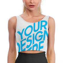 Cargar imagen en el visor de la galería, Sujetador Deportivo Top Corto de Yoga Entrenamiento para mujer YJ031 con Diseño Personalizado con Impresión Completa de una imagen con Foto Logo Patrón Texto