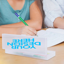 Cargar imagen en el visor de la galería, Estuche Transparente para Papelería con Impresión UV de Diseño Personalizado con Tus Patrones o Textos