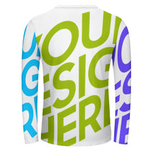 Cargar imagen en el visor de la galería, Camiseta ligera de manga larga con estampado para hombre EL Personalizada con Impresión Completa de múltiples imágenes con Foto Logo Patrón Texto