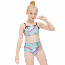 Cargar imagen en el visor de la galería, Traje de baño / Bañador de dos piezas de natación para niñas NT009 Personalizado con Impresión Completa con Foto Logo Patrón Texto
