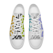 Cargar imagen en el visor de la galería, Zapatos de lona de moda Diseño Asimétrico para mujer hombre FS0811009 Personalizados con Impresión Completa con Foto Logo Patrón Texto