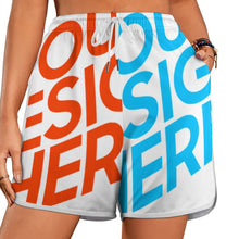 Cargar imagen en el visor de la galería, Pantalones de playa / shorts de baño cortos de secado rápido para mujer YH32 Personalizados con Impresión Completa de múltiples imágenes con Foto Logo Patrón Texto