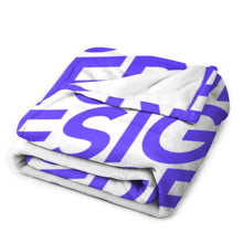 Cargar imagen en el visor de la galería, Manta de franela para sofá de peluche, adecuada para el hogar y para llevar personalizado con patrón foto texto (versión vertical)