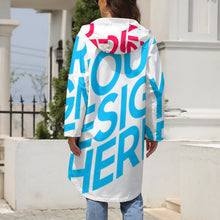 Cargar imagen en el visor de la galería, Chaqueta / Abrigo larga con forro polar impermeable prueba de viento invierno con cremallera para mujer A677 Personalizada con Impresión Completa de una imagen con Foto Logo Patrón Texto