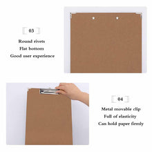 Cargar imagen en el visor de la galería, Tabla con clip Portapapeles de madera tamaño A4 estándar y carta con clip de metal discreto BG1613019 Personalizado Personalizada con Foto, Texto o Logo