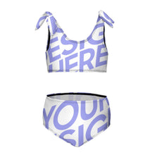 Cargar imagen en el visor de la galería, Traje de Baño con Tirantes de Moda para Niñas NT022 Personalizado con Impresión Completa con Foto Logo Patrón Texto
