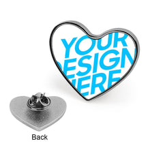 Cargar imagen en el visor de la galería, Insignia del corazón Broche Aleación de Aluminio para Decoración Adorno para Mujer Hombre SS1404005 Personalizada Impresion Completa de Una Imagen con Foto Logo Patrón Texto
