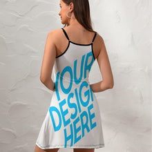 Cargar imagen en el visor de la galería, Vestido con Tirantes Sexy de Verano con Impresión Completa para Mujer NZ021 Personalizado uan imagen con Foto Logo Patrón Texto