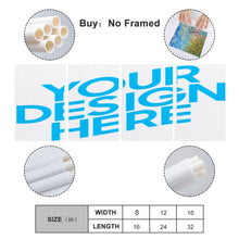 Cargar imagen en el visor de la galería, Cuadro Colgante 2:3 Vertical con Diseño Cuádruple de Una Sola Imagen con Diseño Personalizado Personalizada de Tus Fotos o Nombres