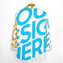 Cargar imagen en el visor de la galería, Camisa con Solapa Estampada Informal de Manga Larga con Botones Bolsillo para Hombre AY007 Personalizada con Impresión Completa de múltiples imágenes con Foto Logo Patrón Texto