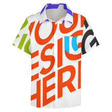 Cargar imagen en el visor de la galería, Camisa / Camiseta Manga Corta con Solapa Bolsillo para hombre B339 Personalizada con Impresión Completa de múltiples imágenes con Foto Logo Patrón Texto