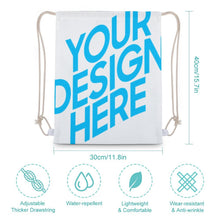 Cargar imagen en el visor de la galería, Bolsa con Cordones / Mochila de Lona Reutilizable Gimnasio Viajar para Mujer Hombre XB0604115 Personalizada Impresion Completa de Múltiples Imágenes con Foto Logo Patrón Texto