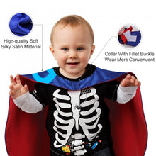 Cargar imagen en el visor de la galería, Capa de Halloween sin Capucha de Satín con sombrero, disfraces de Halloween para niños FS0821000 Personalizada Impresion Completa de Una Imagen con Foto Logotipo Patrón Texto