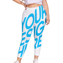 Cargar imagen en el visor de la galería, Leggings elásticos Pantalones deportivos de yoga talla grande para mujer UP Personalizados con Impresión Completa de una imagen con Foto Logo Patrón Texto