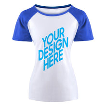 Cargar imagen en el visor de la galería, Camiseta Deportiva para Mujer de manga corta de Algodón FS0803028 Personalizada con Foto Logo Patrón Texto