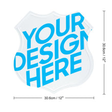 Cargar imagen en el visor de la galería, Pintura Colgante de Hierro (Forma de Escudo) con Impresión UV de Diseño Personalizado con Tus Fotos o Textos Online