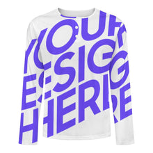 Cargar imagen en el visor de la galería, Camisa Henley para hombre A37L camisa de manga larga con cuello redondo y tapeta con botones personalizado con patrón foto texto (impresión de imagen única)