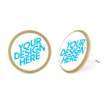 Cargar imagen en el visor de la galería, Aretes de Aleación con Impresión Directa UV de Diseño Personalizado con Tu Texto y Foto
