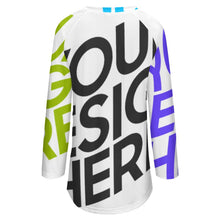 Cargar imagen en el visor de la galería, Camiseta Larga Casual Cuello Redondo Manga Larga de Moda  para mujer BL Personalizada con impresión completa de múltiples imágenes con Foto Logo Patrón Texto