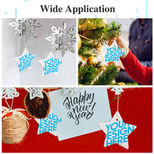 Cargar imagen en el visor de la galería, Adornos Navideños de Estrella Cerámica con Diseño Personalizada de Tus Fotos o Textos