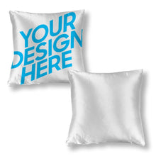 Cargar imagen en el visor de la galería, Funda de Cojín de Satín (2 piezas) con Impresión a Una Cara Personalizado Personalizada con Foto, Texto o Logo