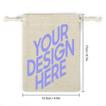 Cargar imagen en el visor de la galería, Bolsillo / Mochila con cordón de algodón y lino (pack de 8) XB0601039 Personalizado con Impresión con Foto Logo Patrón Texto