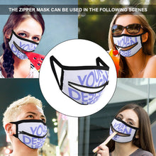Cargar imagen en el visor de la galería, Mascarilla con Cremallera Reutilizable Ajustable Lavable para Adultos Mujer Hombre JJ0521165 Personalizada Impresion Completa de Una Imagen con Foto Logo Patrón Texto
