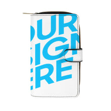 Cargar imagen en el visor de la galería, Cartera plegable de piel para hombre y mujer personalizado con patrón foto texto