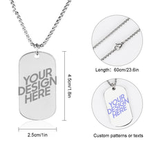 Cargar imagen en el visor de la galería, Collar Conmemorativo / Colgante de Placa Identificación para Mujer Hombre SS1401117 Grabado Personalizado con Texto Nombre