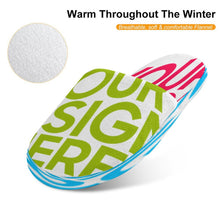 Cargar imagen en el visor de la galería, Pantuflas de estar por casa de algodón para niños totalmente estampadas aptas para niñas y niños personalizado con patrón foto texto